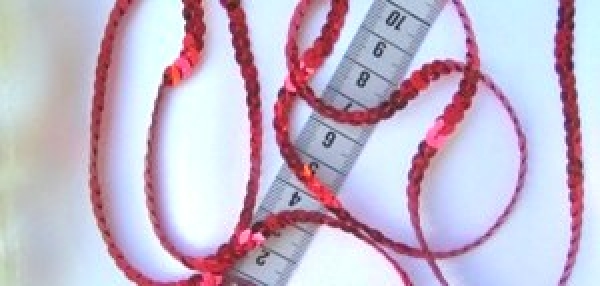 Paillettenband rot einreihig
